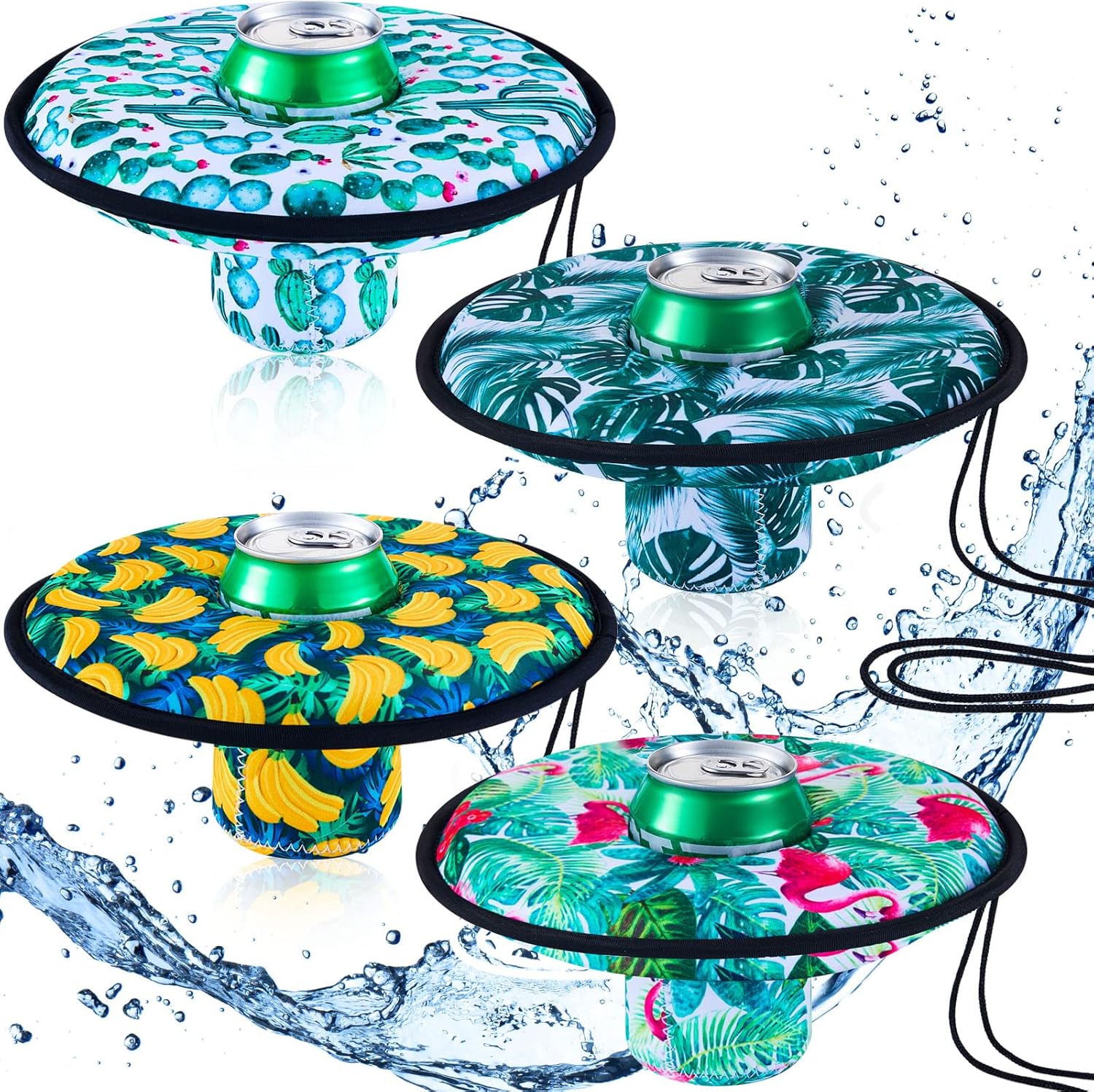 Floating Drink Holder Set for Pool and Beach Fun - 4 Pcs