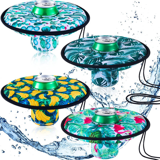 Floating Drink Holder Set for Pool and Beach Fun - 4 Pcs