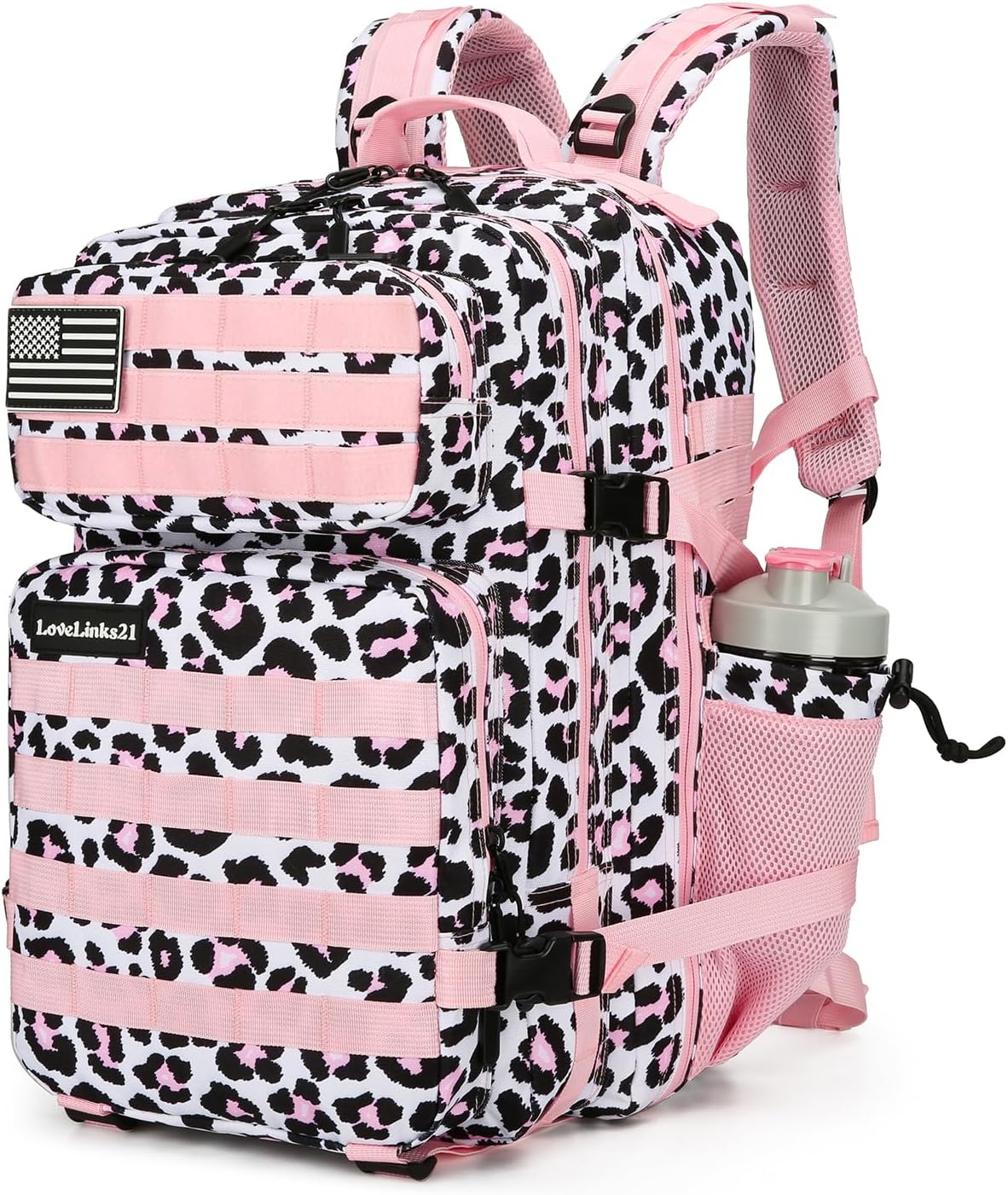 Pink Leopard Tactical Backpack - 25L Ultimate Durability