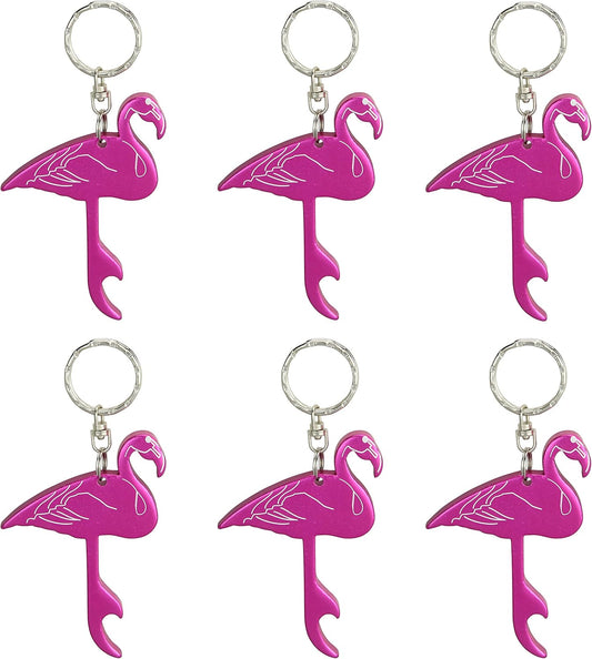 Swatom Flamingo Bottle Opener Keychain for Parties and Gifts