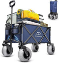 Beach Wagon with Big Wheels for Sand - Heavy Duty Folding Wagon