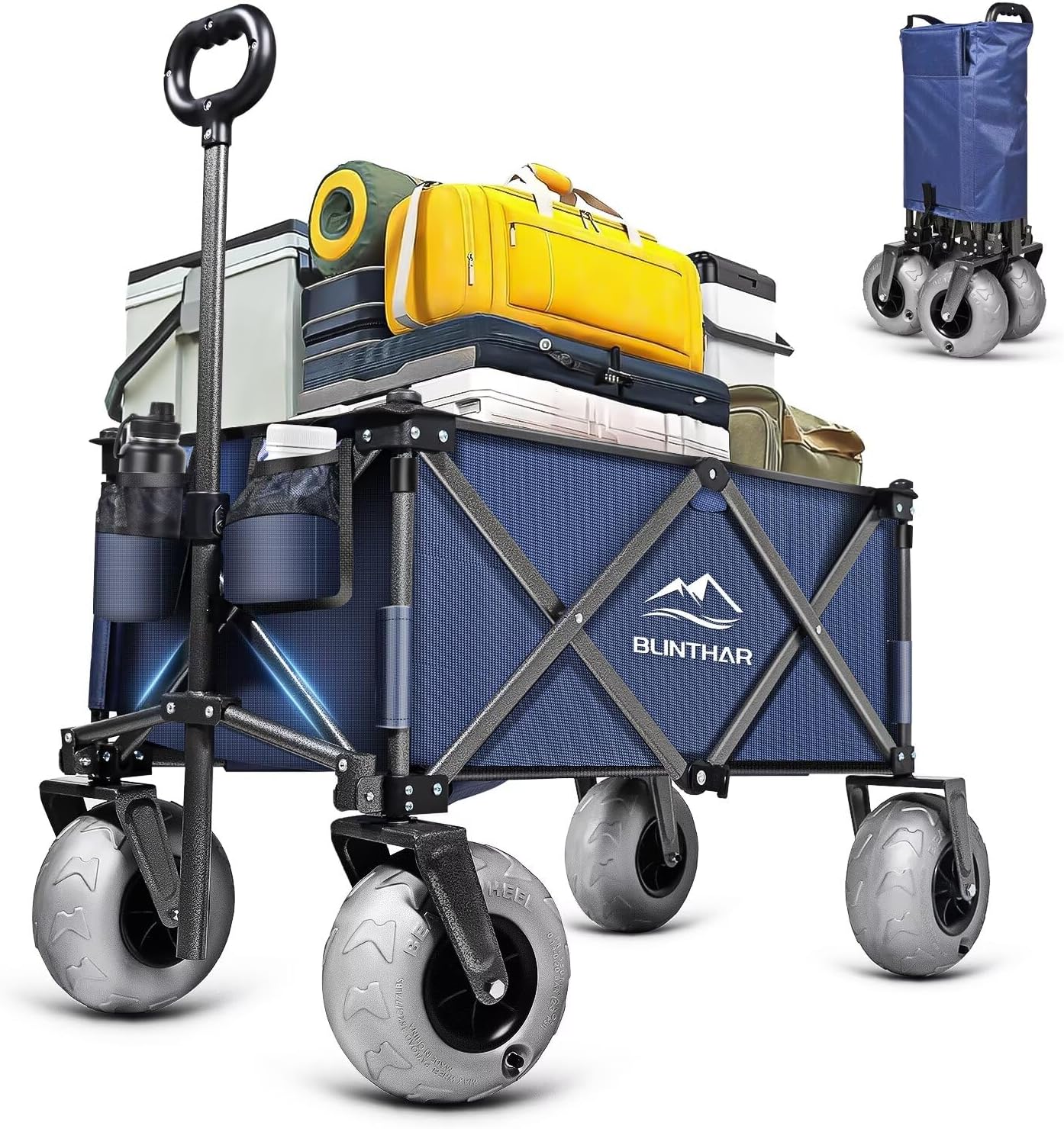 Heavy Duty Beach Wagon with Big Wheels for All-Terrain Use
