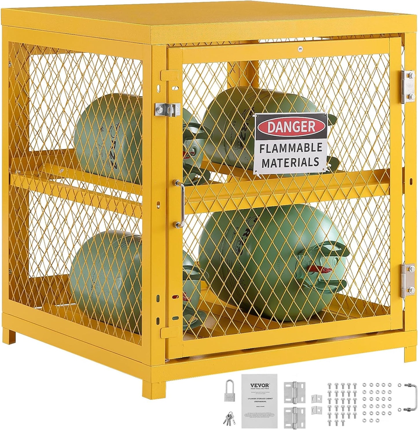 VEVOR Horizontal Cylinder Storage Cabinet for 4 Cylinders