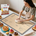 Silicone Macaron Baking Mat with 10 Recipes - Non Stick Thick Mat