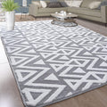 Ompaa Ultra Soft Shaggy Rug 4 x 6 ft - Plush Geometric Memory Foam