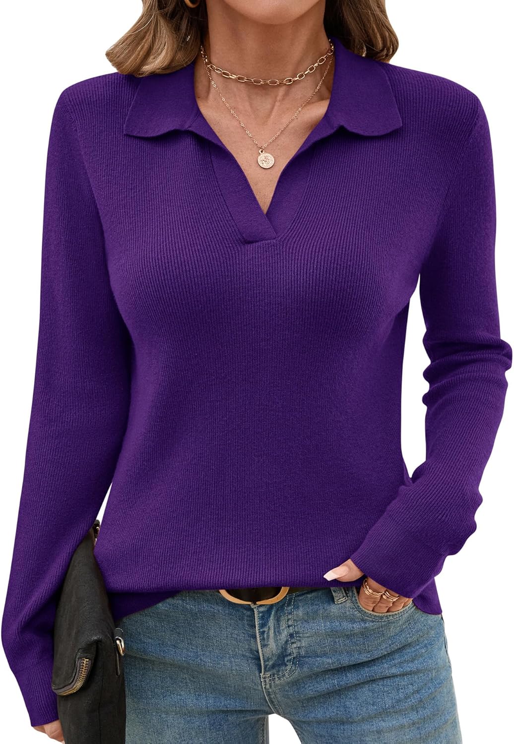 Stylish Women's Knitted Collared Sweaters for Winter Wear