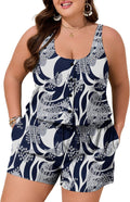 Summer Mae Plus Size Swim Romper One Piece Swimsuit - Modest, Pocketed