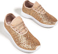 K KIP WOK Fashion Glitter Sneakers for Women - Lightweight Slip On