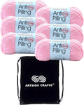 Premier Yarns Anti-Pilling Everyday DK Baby Pink 6-Skein Set - Soft DK