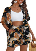 Women's 2 Piece Kimono Tropical Print Cover Up Set - Summer