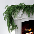 Artificial 9ft Norfolk Pine Garland - Thick Real Touch Holiday