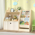 Kids Book Shelf 2-Tier Wooden Toddler Bookcase - Forward-Facing