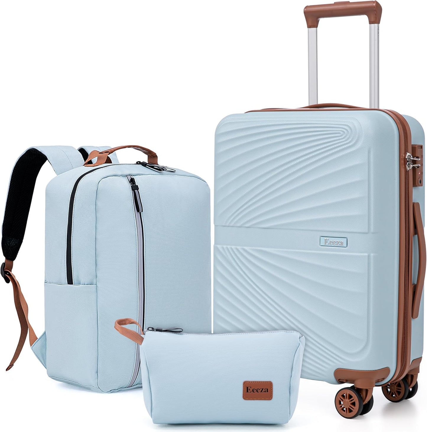 Durable 3 Piece Luggage Set with TSA Lock and Spinner Wheels