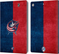 Officially Licensed NHL Half Distressed Columbus Blue Jackets Leather