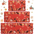 Kitchen Rug Mat Sets 3PC Vintage Floral - Cushioned Anti Fatigue Mats