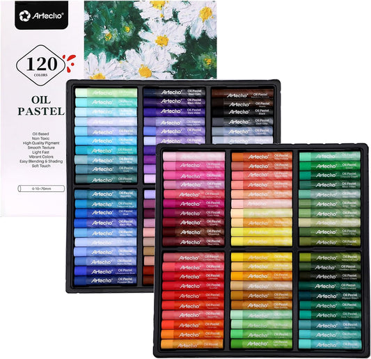 Artecho Oil Pastels Set of 120 Colors for Artists and Students