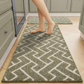 Kitchen Rugs Sets of 2 Non Slip Kitchen Mats - Moroccan Style Runner
