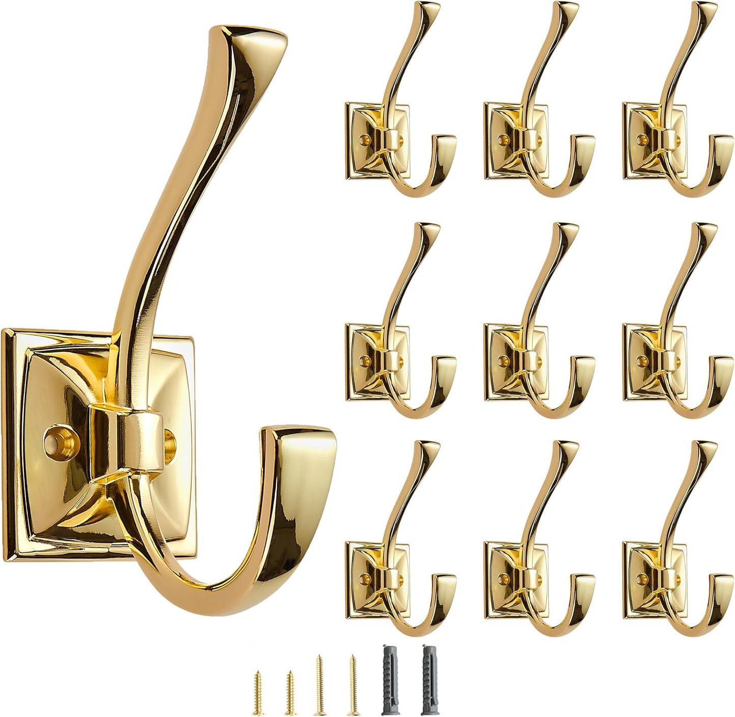 10 Pack Decorative Heavy Duty Towel Hooks for Stylish Storage