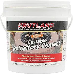Rutland 600 Castable Refractory Cement for Fireplace Repairs