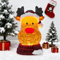 Christmas Snow Globe Reindeer Lighted Musical Glitter Globe - Timed