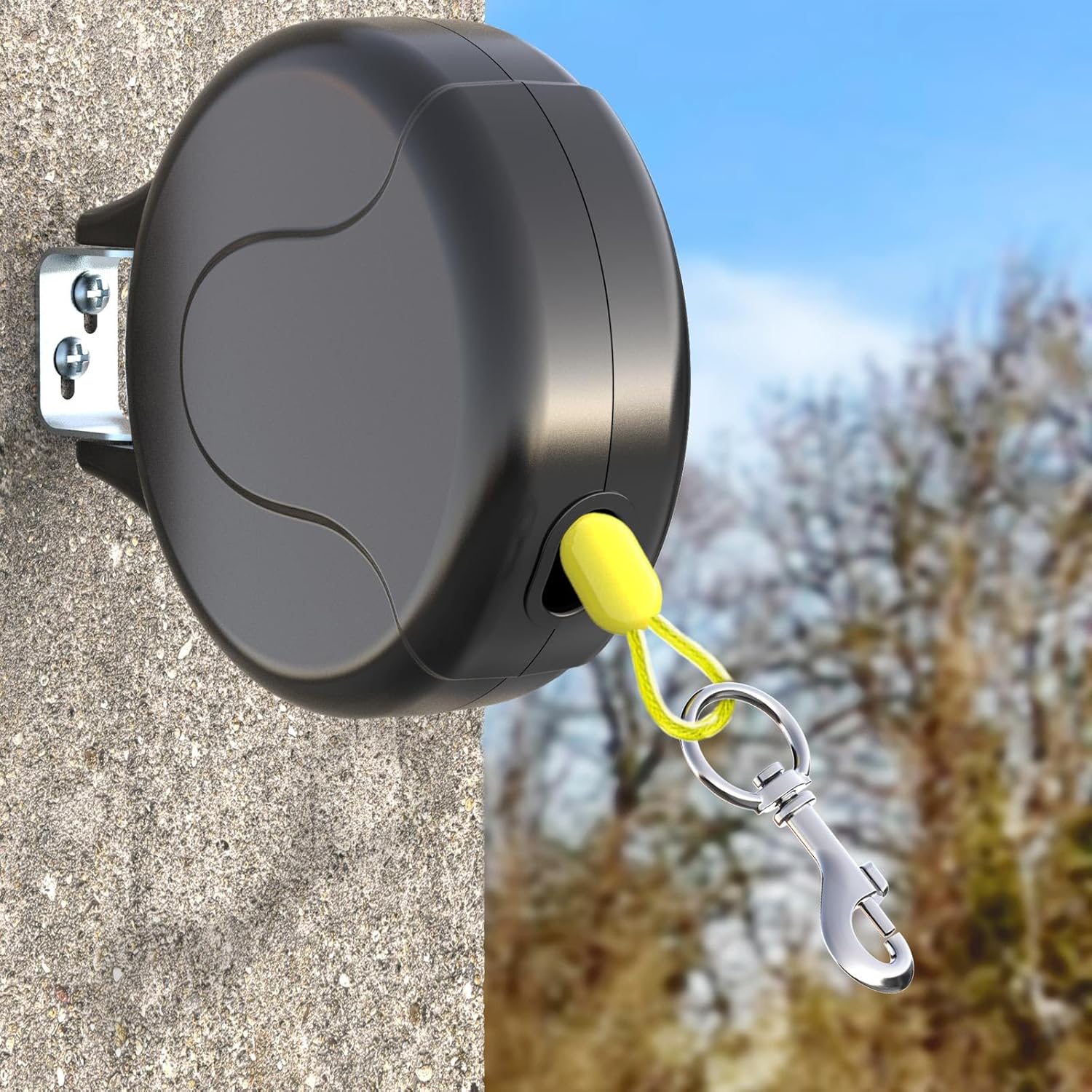 30FT Wall Mount Retractable Dog Tie Out Cable for All Dogs