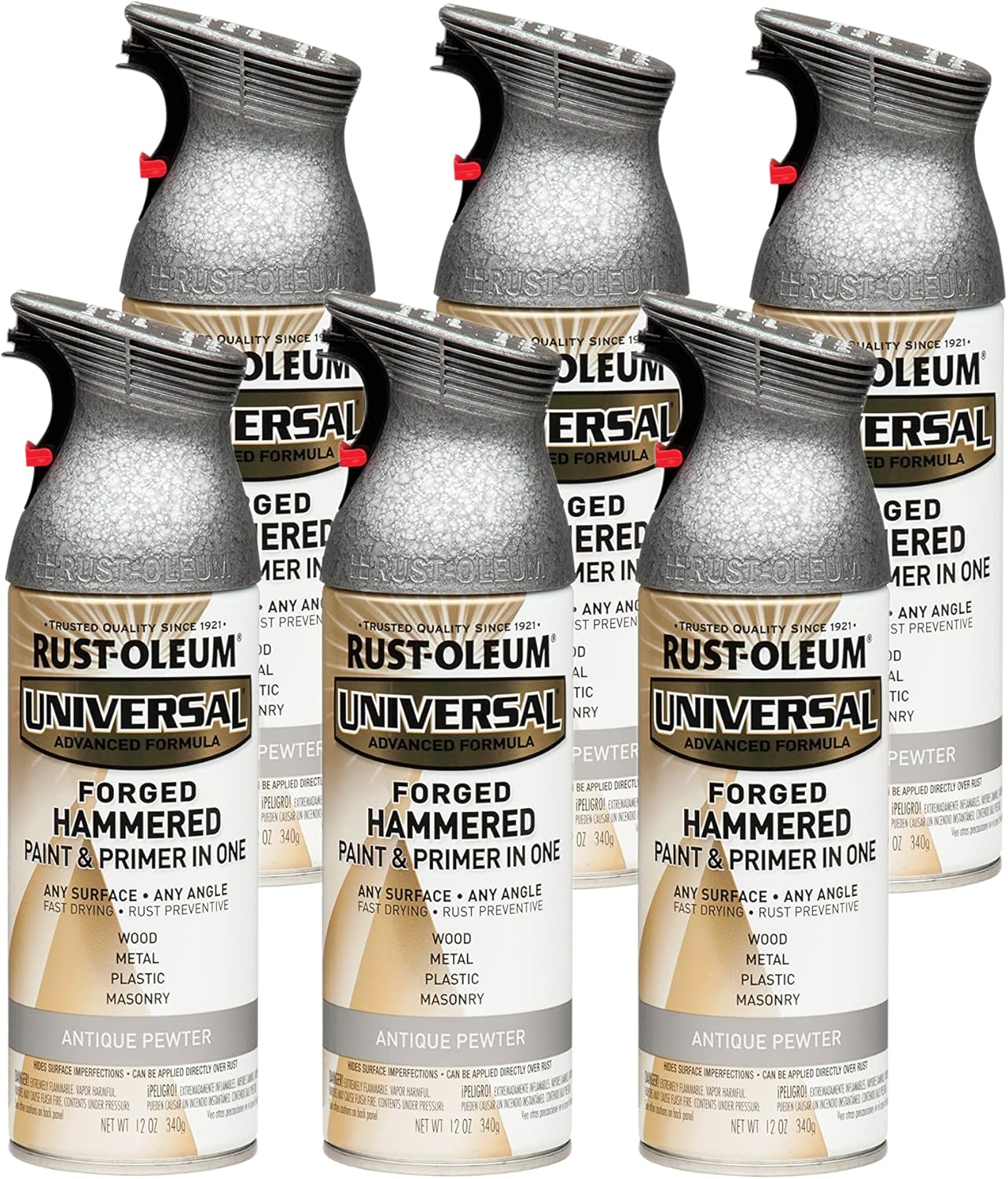 Rust-Oleum Universal All Surface Hammered Spray Paint 6 Pack