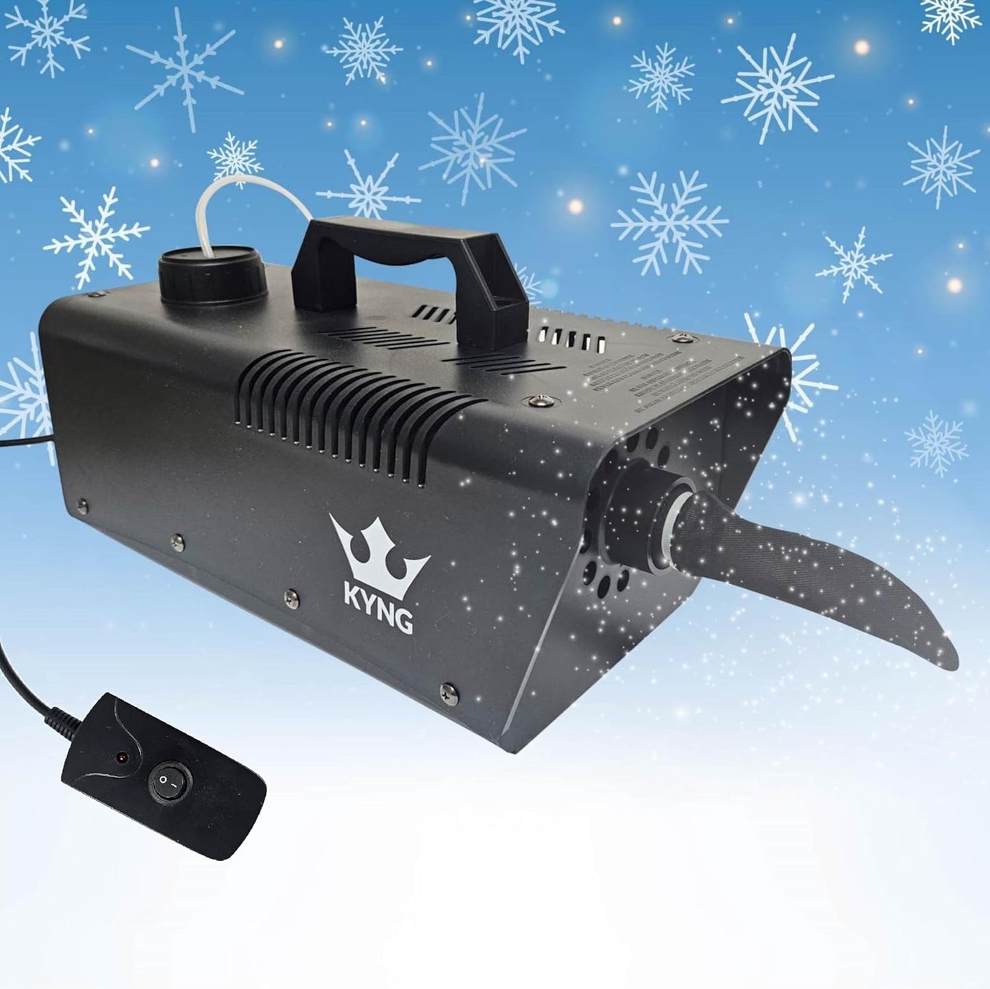 KYNG Snow Machine 650W Wired Remote for DJ Parties and Holidays