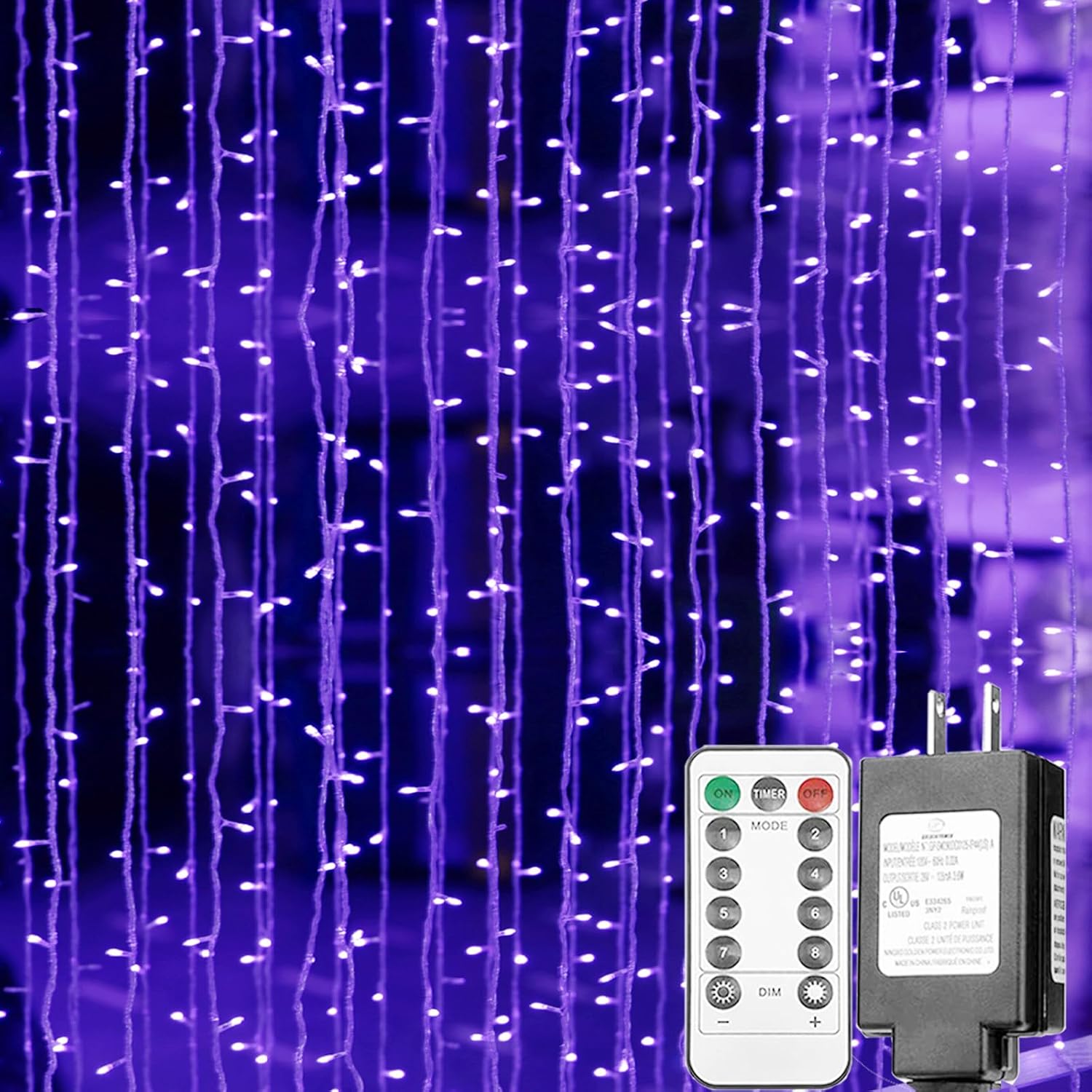 Solhice Black Light String: 306 LEDs Remote Control