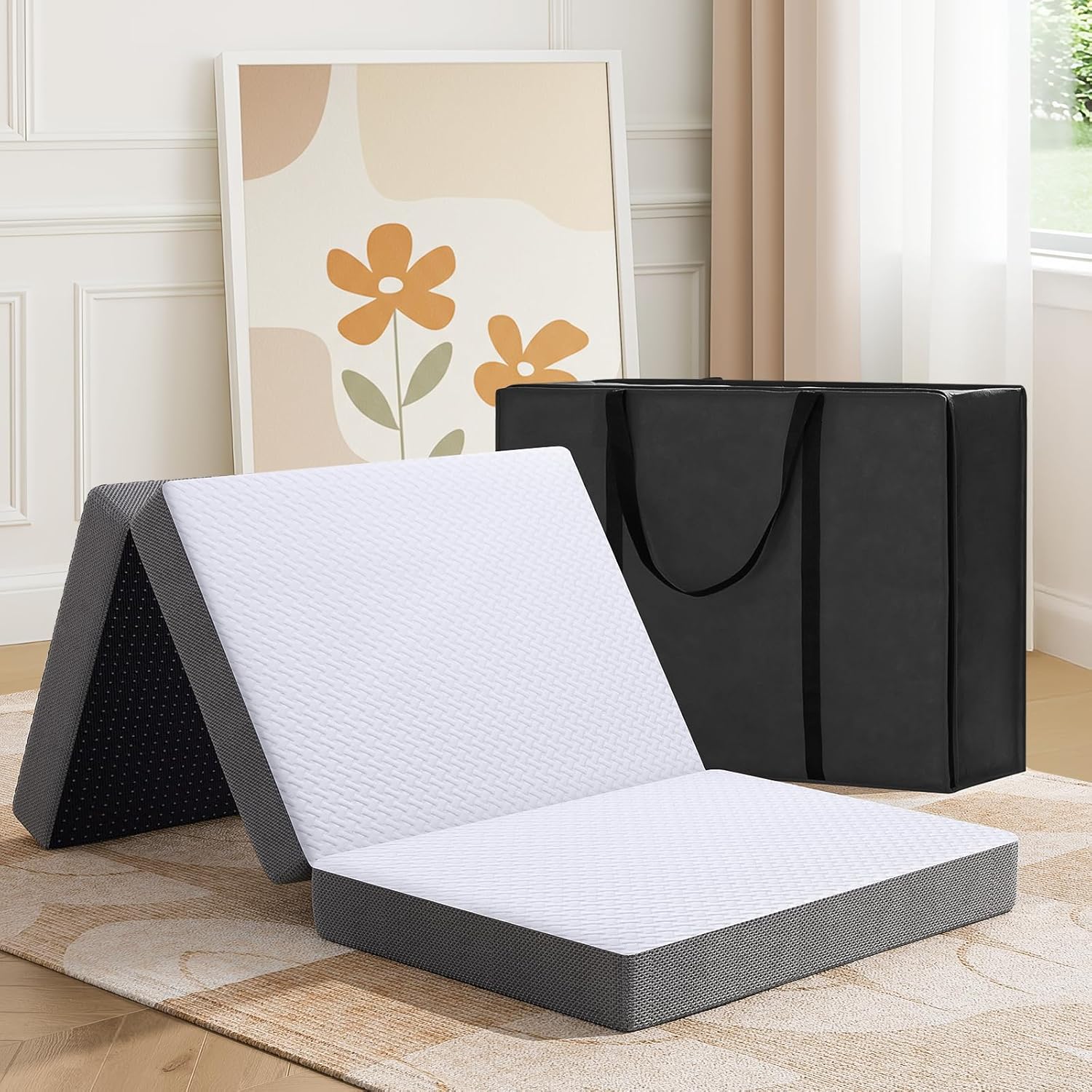 MASVIS Trifold Mattress - 4 Inch Memory Foam for Versatile Use