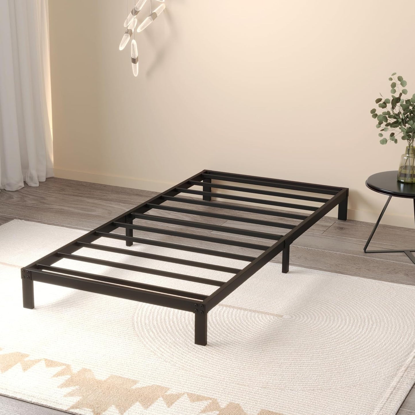 8 Inch Twin Bed Frame Heavy Duty Metal Platform for Comfort
