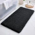 ILANGO Black Bathroom Rugs 60in x 24in Runner - Soft, Non Slip Bath