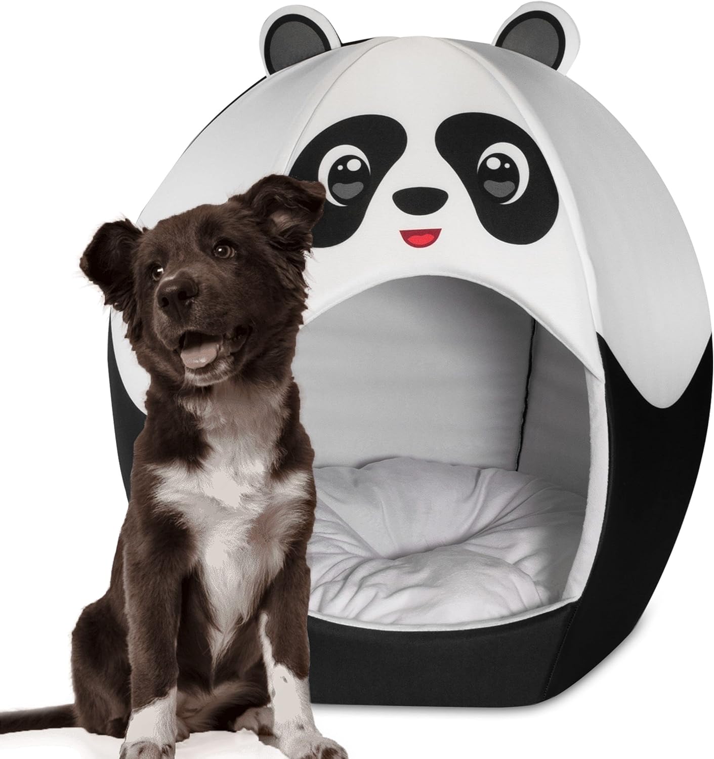 Maccabi Cute Panda Pet Bed - Plush & Non-Slip Igloo Design