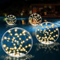 4 Pack Outdoor Solar Pool Lights, 14.5in Floating LED Balls - Warm