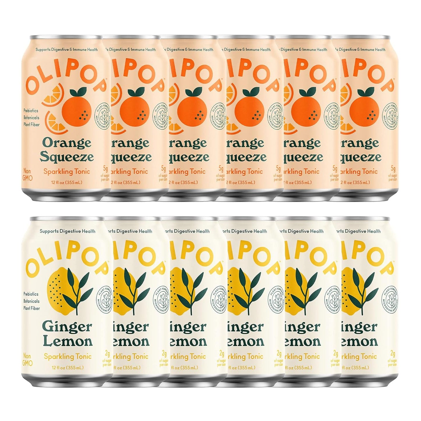 OLIPOP Summer Fun Variety Pack: Healthy Soda for Digestive Health