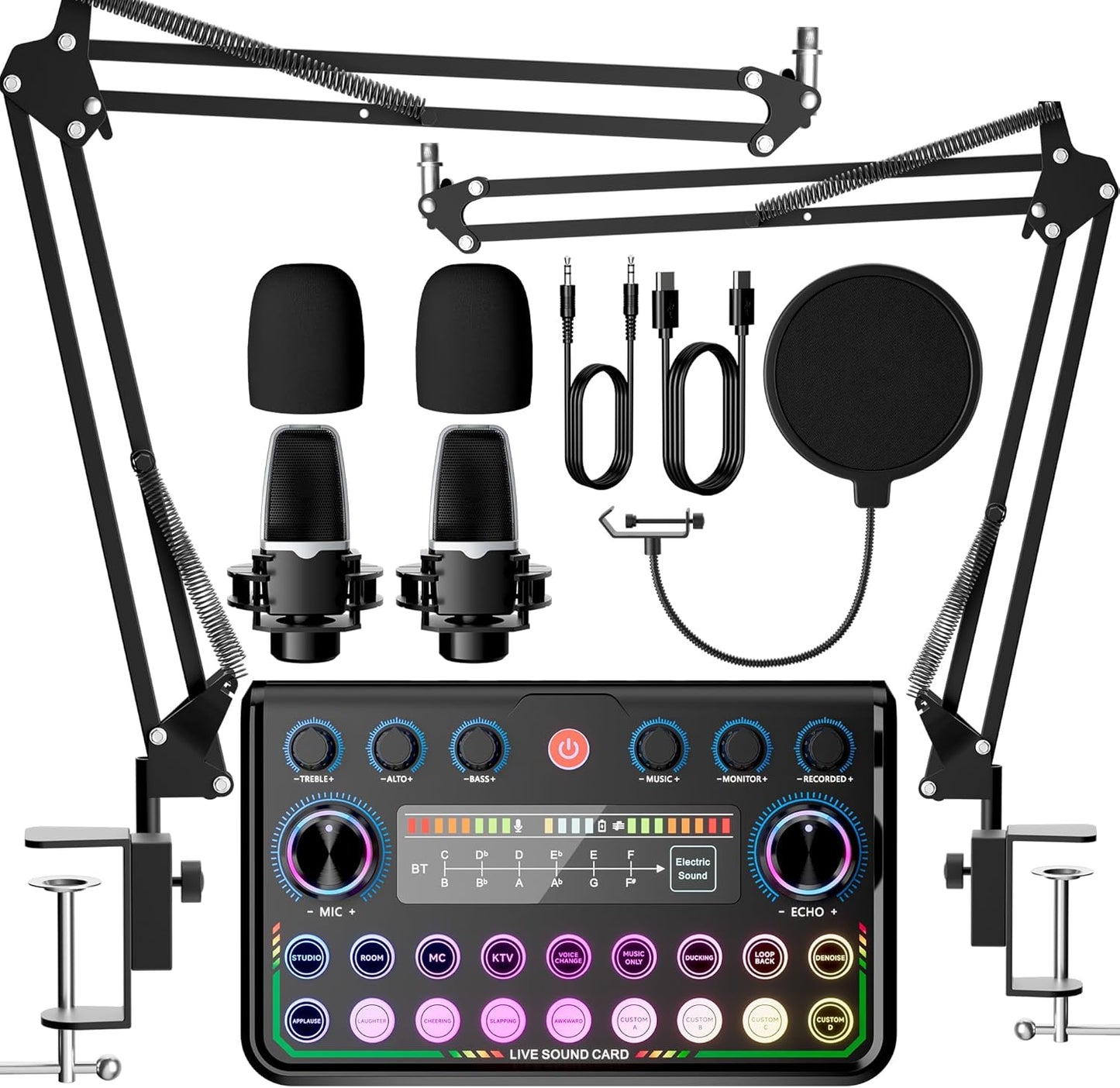 SINWE Podcast Equipment Bundle for 2: Ultimate Streaming Kit