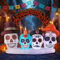 Dia de Los Muertos 8FT Catrina Skulls Inflatable Decoration - Outdoor