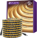 COB LED Strip Lights Warm White 3000K 16.4ft - High Density Tape Light