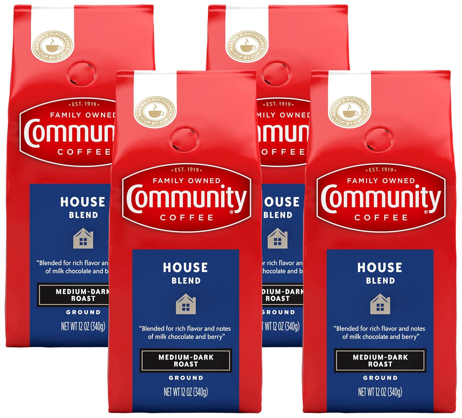 Community Coffee House Blend 12 Ounces - Medium Dark Roast