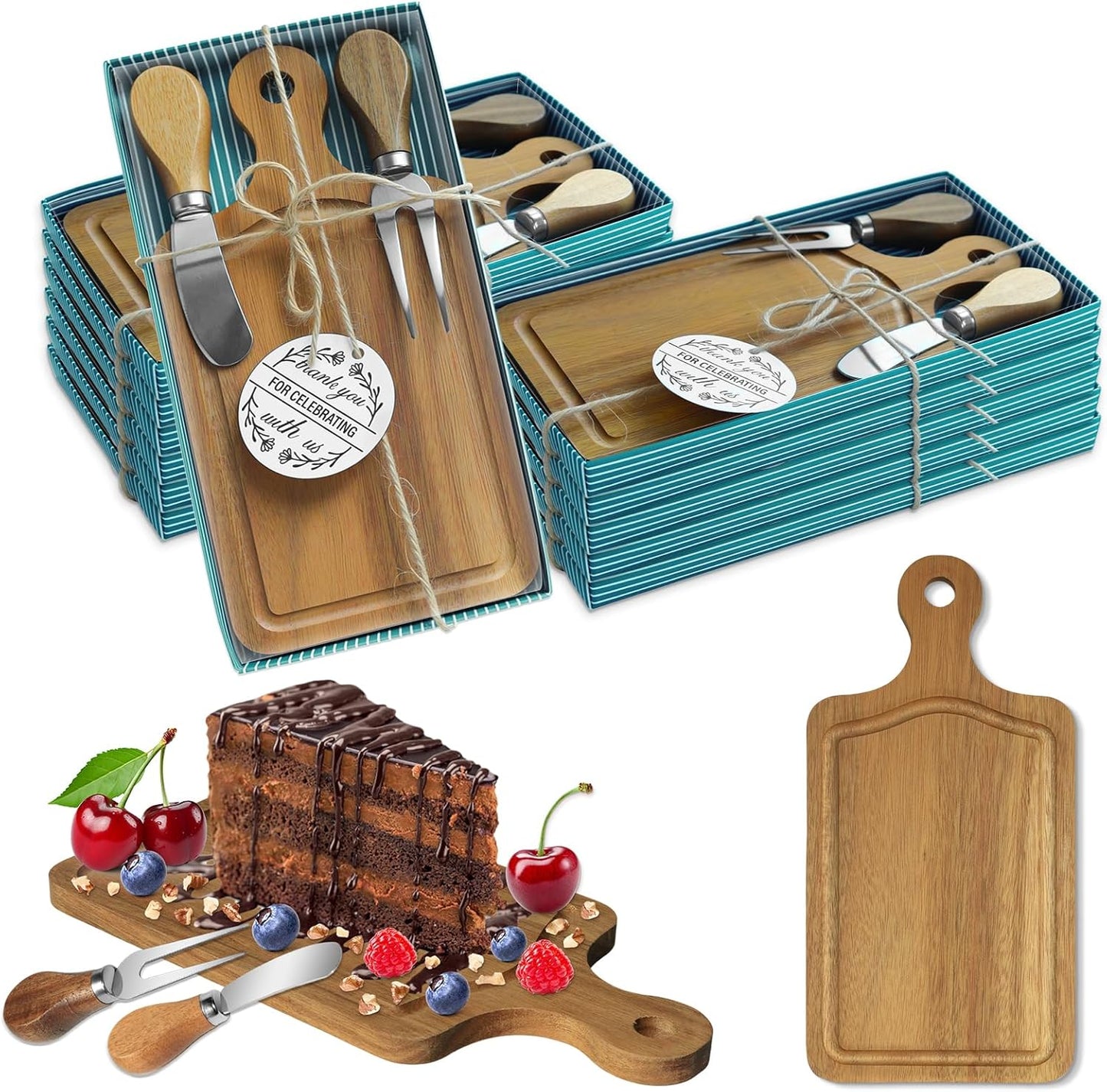 12 Sets Baby Bridal Shower Prizes with Acacia Cheese Boards
