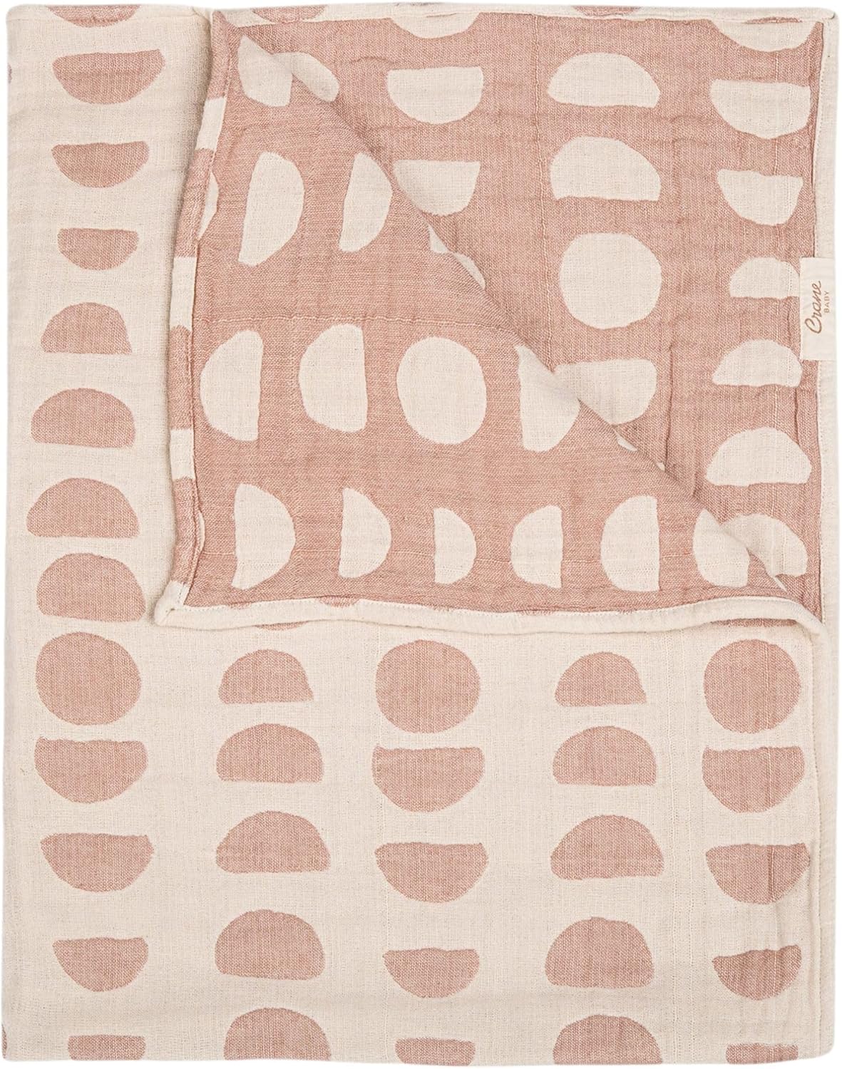 Crane Baby Moon Phase Cotton Baby Blanket for Nursery Use