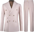 Men's Slim Fit 2 Piece Suit Double Breasted - Slim Draped Fit