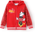Disney Minnie Mouse Toddler Girl Sequin Hoodie Jacket - Fun, Cozy