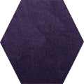 Ambiant Purple Solid Color Area Rug 2ft Hexagon - Soft, Pet Friendly