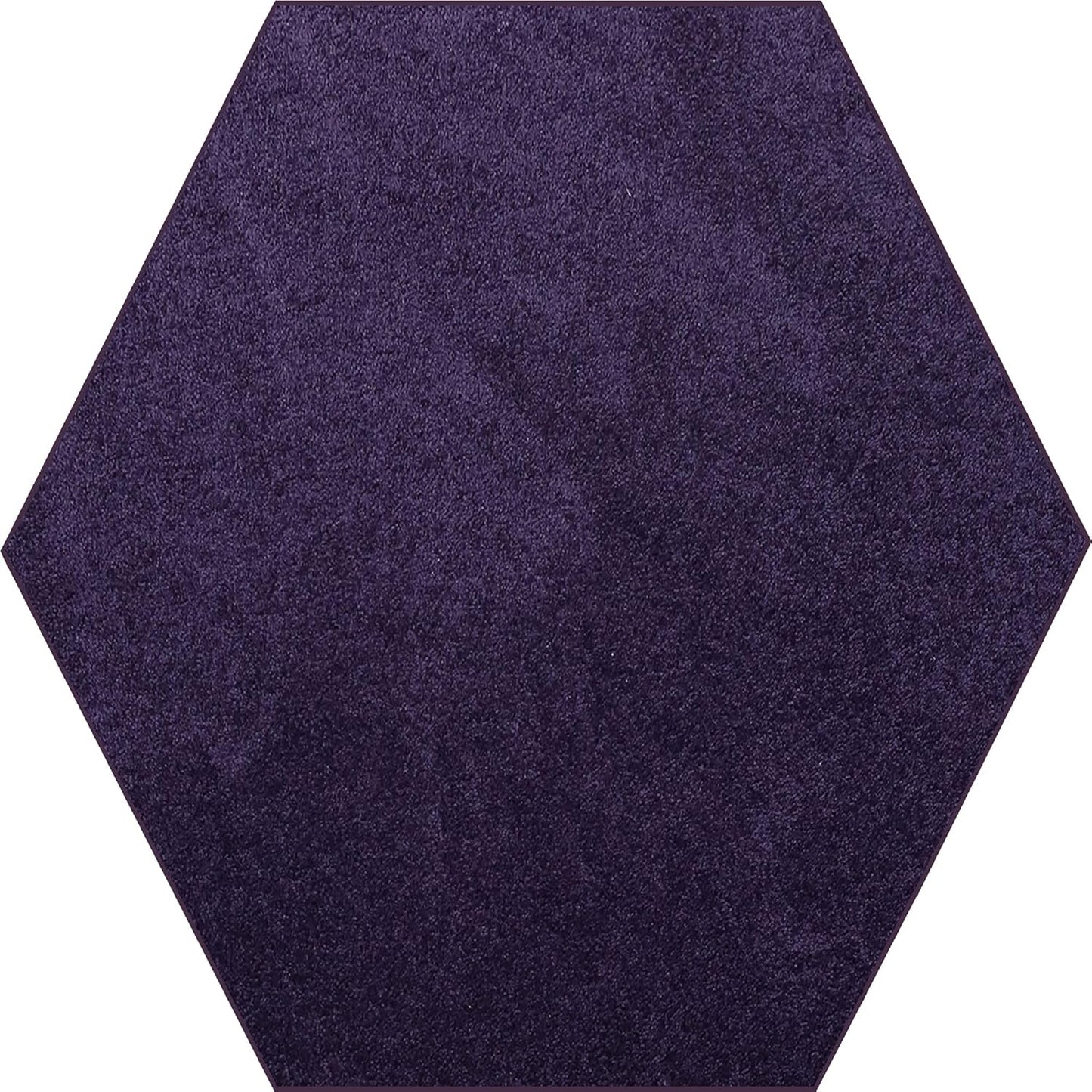 Ambiant Pet Friendly Solid Color Area Rugs Purple - 9ft Hexagon
