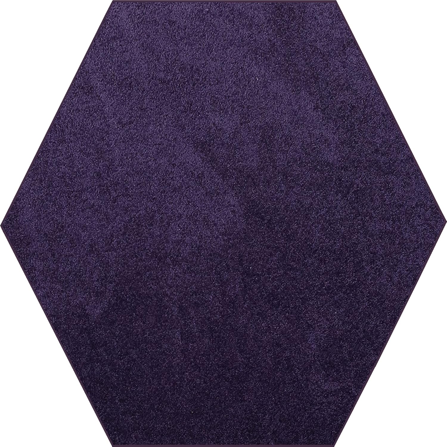 Ambiant Pet Friendly Solid Color Area Rugs Purple - 9ft Hexagon