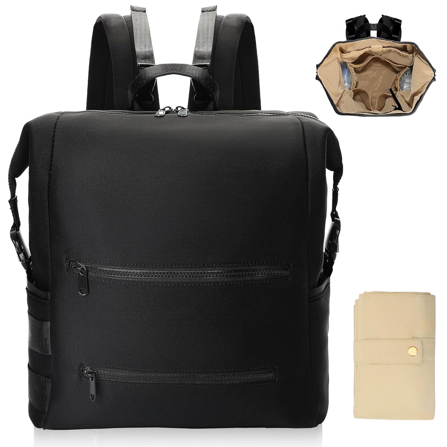 Omanmoli Neoprene Diaper Backpack - 15 Organizer Pockets!