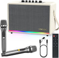 Portable Bluetooth Speaker with 2 Wireless Mics - 70W Peak Deep Bass