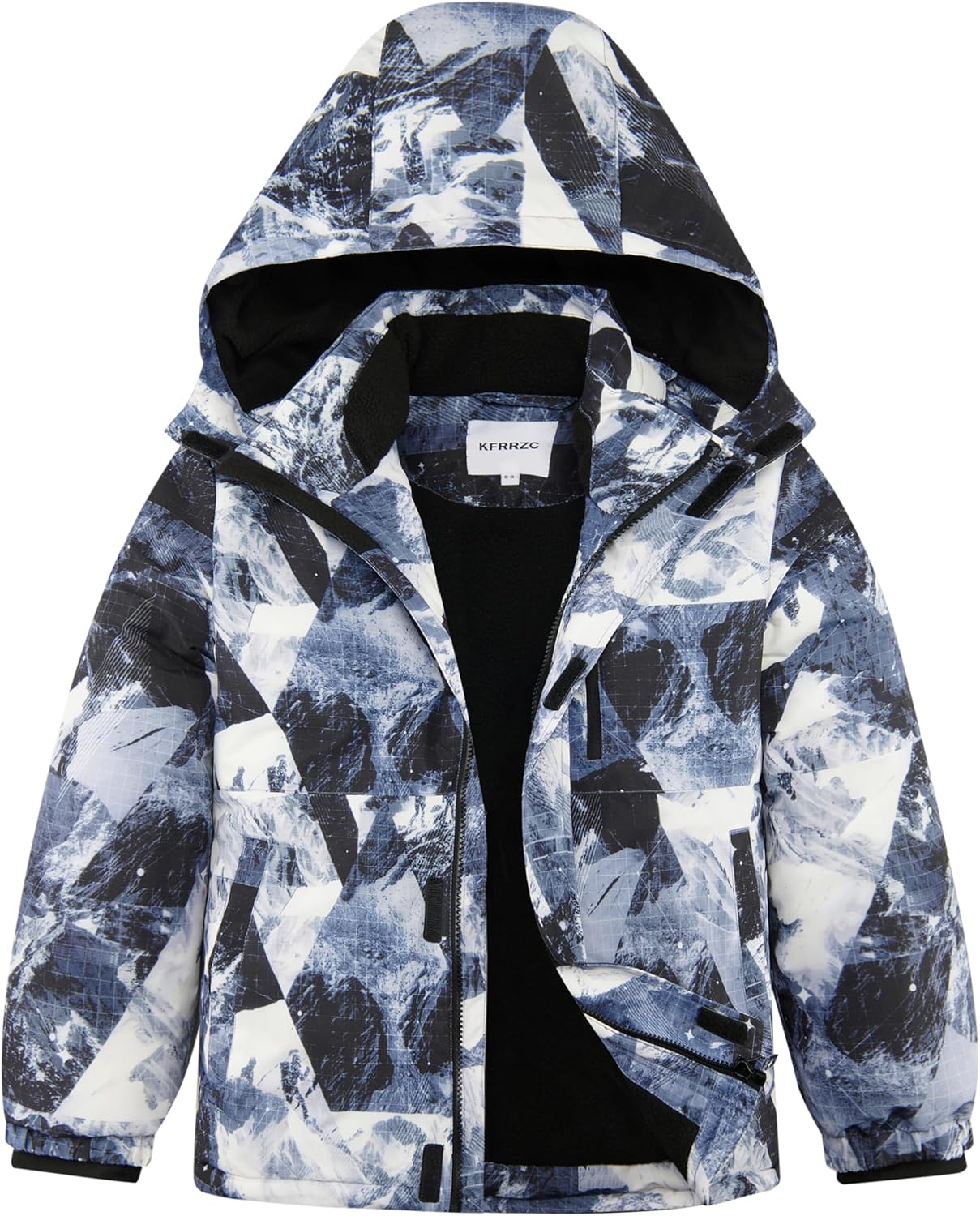 Boys Winter Waterproof Ski Jacket with Fleece Lining for Warmth