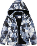 Boys Winter Ski Jacket with Detachable Hood - Waterproof Warm Coat
