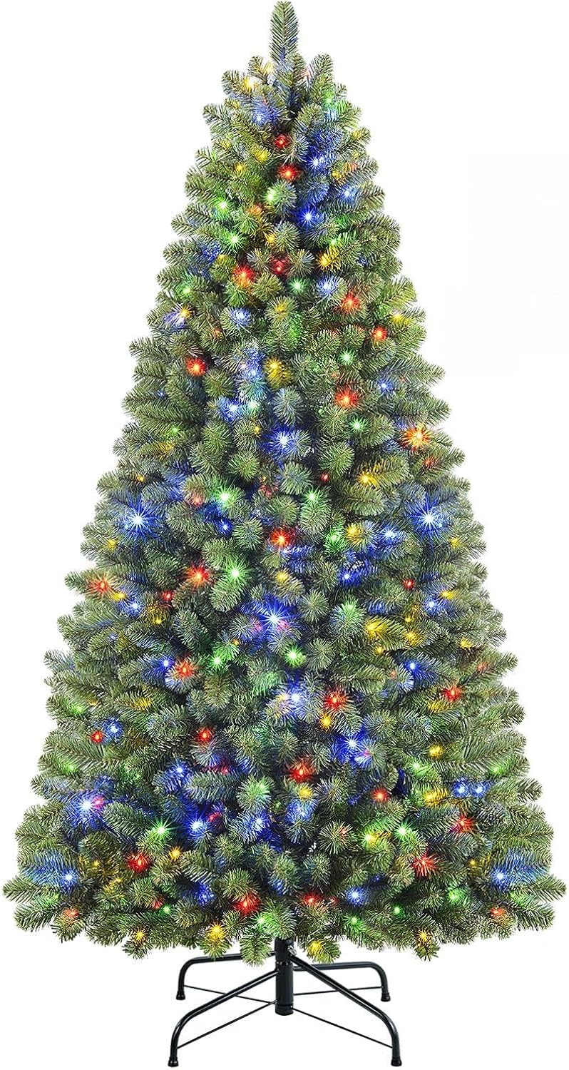 6.5ft Prelit Premium Artificial Christmas Tree with Remote Control